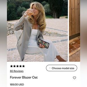 Djerf Avenue Forever Blazer Oat